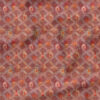 Digital Printed Dark Peach Coloured Chinnon Chiffon Fabric With Gota Work