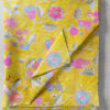 Digital Printed Dark Yellow Coloured Muslin Fabric
