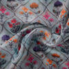 Digital Printed Pigeon Coloured Muslin Fabric