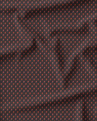 Digital Printed Black Coloured Muslin Fabric